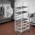 Thumbnail image #3 for Channel Manufacturing 446A Mobile Aluminum Cafeteria Tray Rack, Single Section, End Load, 30-Tray Capacity