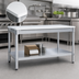 Thumbnail image #3 for New Age 36 Inch x 30 Inch Poly Top Work Table with Aluminum Open Base