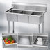 Thumbnail image #3 for Turbo Air TSA-3-N 3-Compartment Stainless Steel Prep Sink with 18 x 18-Inch Bowls and 11-Inch Backsplash
