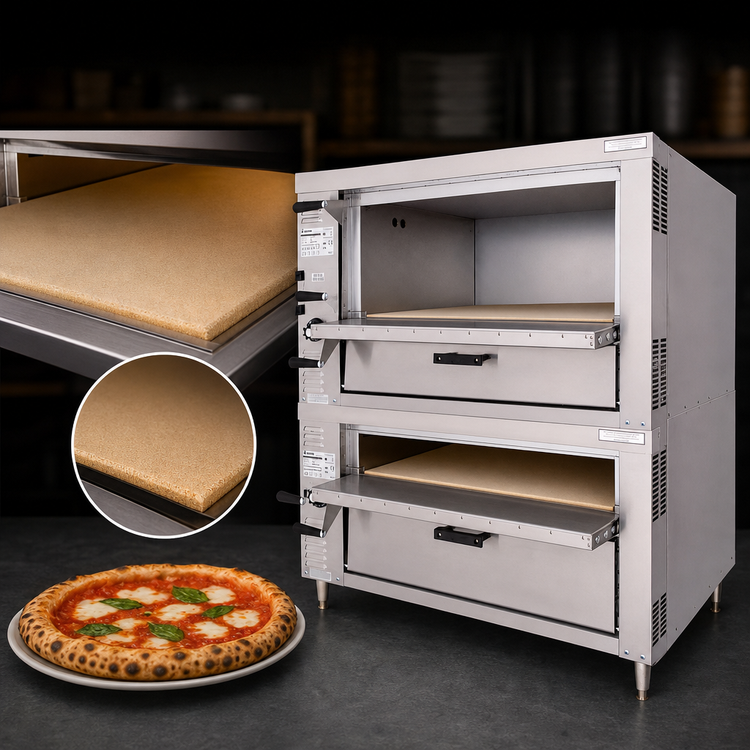 Product image #3 for Bakers Pride HearthBake Series GP62-HP Countertop Gas Pizza/Bake Oven, 2 Compartments