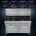 Thumbnail image #3 for Southbend Ultimate 48-Inch Gas Restaurant Range with 7 Open Burners and Dual Space Saver Ovens