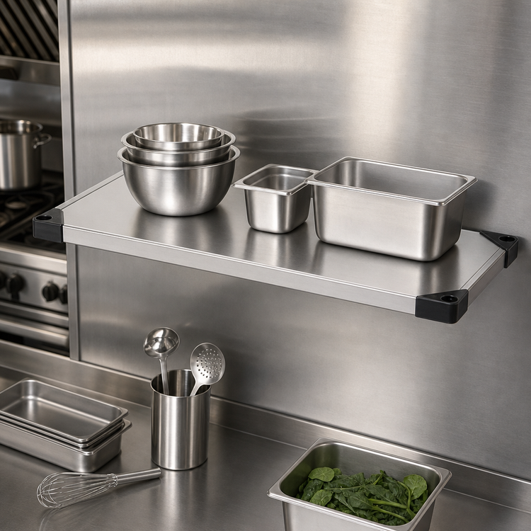 Product image #3 for Quantum 54-Inch W x 14-Inch D Solid Stainless Steel Shelf