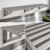 Thumbnail image #3 for Advance Tabco DT21-4 Heavy Duty Slotted Cook Line Wall Shelf, 48 x 21 Inches, 304 Stainless Steel