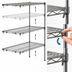 Thumbnail image #3 for Metro Super Erecta Super Adjustable Chrome Plated Wire Shelving Add-On Unit, 36W x 21D x 63H, 4 Shelves
