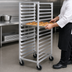 Thumbnail image #3 for Carter-Hoffmann Wide-Opening Side-Loading Aluminum Pan Rack for 18 x 26 Trays, 11 Capacity, 5-Inch Casters