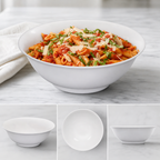 Thumbnail image #4 for Winco MMB-41W 41 oz White Round Rimless Melamine Bowl, 8 Inch Diameter Case of 4