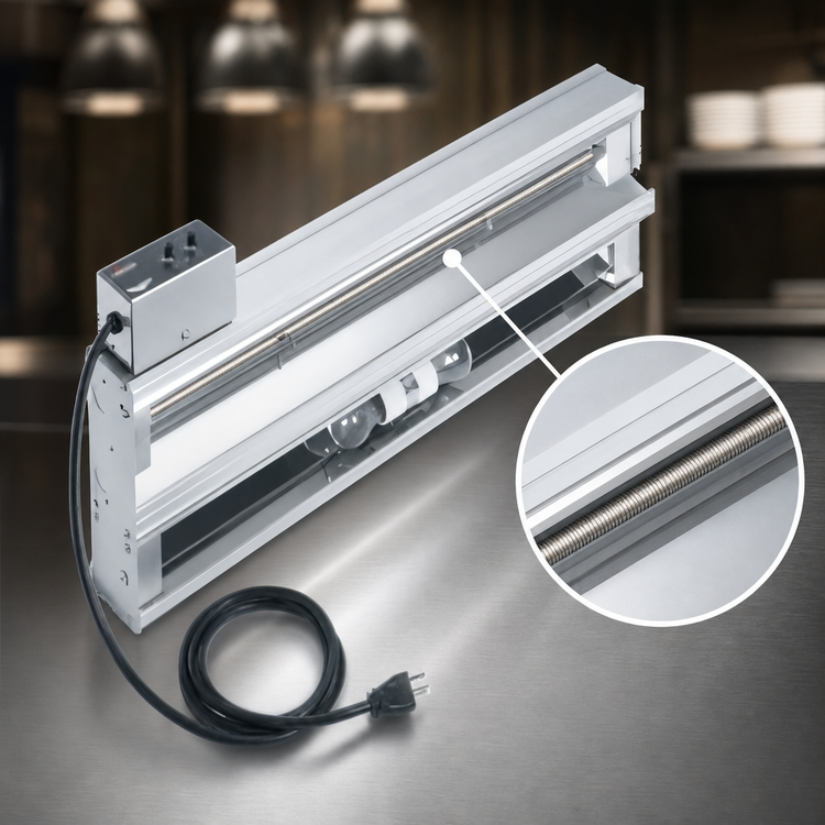 Product image #3 for Vollrath Cayenne 42-Inch Single Strip Heat Lamp with Sheathed Cal-Rod Element