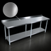 Thumbnail image #3 for BK Resources 84-Inch x 30-Inch 18/430 Stainless Steel Work Table with 1-1/2-Inch Rear Riser and Undershelf
