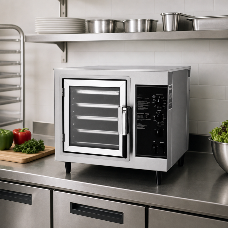 Product image #3 for NU-VU Moving Air XO-1M Countertop Electric Half-Size Convection Oven, 4 Half-Size Pan Capacity