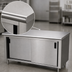 Thumbnail image #3 for Advance Tabco Special Value Economy 72-Inch x 24-Inch Enclosed Work Table with Cabinet Base and Sliding Doors
