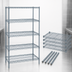 Thumbnail image #3 for Quantum 5-Shelf Wire Shelving Starter Kit, 72-Inch W x 12-Inch D x 54-Inch H, Gray Epoxy Antimicrobial Finish