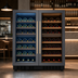 Thumbnail image #4 for KoolMore 2-Section Dual Zone Reach-In Wine Cooler with Glass Doors and Wooden Shelves