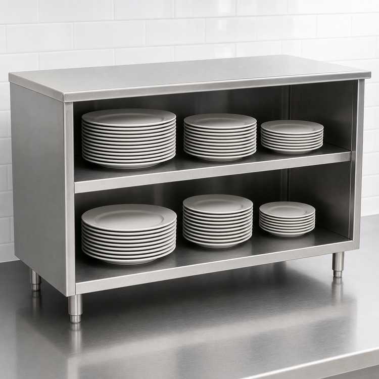 Product image #2 for Eagle Spec-Master 84-Inch Open Front Stainless Steel Plate Cabinet