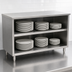 Thumbnail image #2 for Eagle Spec-Master 84-Inch Open Front Stainless Steel Plate Cabinet
