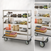 Thumbnail image #3 for FWE Stainless Steel Queen Mary Banquet Cart with 5 Shelves, 62 Inch Wide