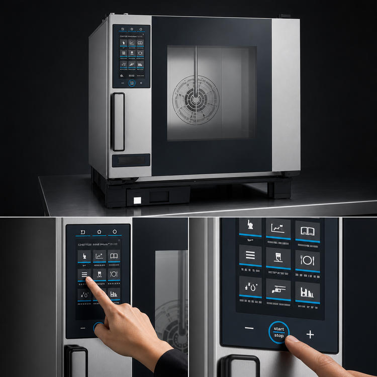 Product image #3 for UNOX ChefTop MIND.Maps Plus 5-Pan GN 1/1 Countertop Electric Combi-Steam Oven with Left-to-Right Door Opening