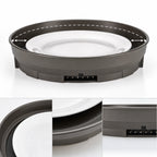 Thumbnail image #3 for Cambro Camduction® MDSCDB9485 Heat Retention Base for 9-Inch Plates, Smoked Metal Case of 12