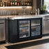 Thumbnail image #3 for Hurakan by Equip.me 60-Inch Narrow Counter-Height Back Bar Refrigerator with 2 Glass Sliding Doors and Electronic Control