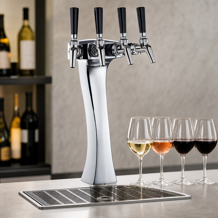 Product image #3 for Perlick Panther Style 4-Faucet Countertop Wine Dispensing Kit