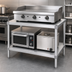 Thumbnail image #3 for Stationary Aluminum Equipment Stand with 2 Adjustable Solid Shelves, 42 x 18 x 36 Inches