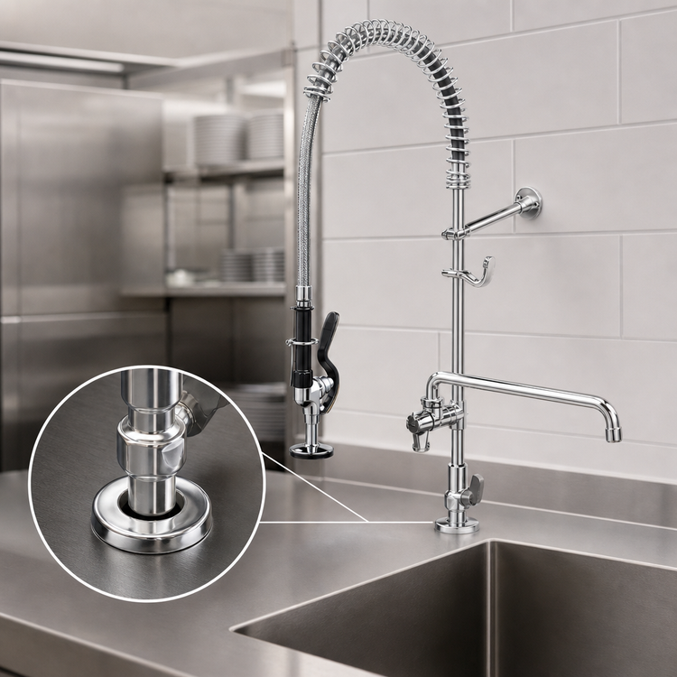 Product image #3 for Equip Single-Hole Deck-Mount Pre-Rinse Unit with 18-Inch Add-On Faucet