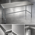 Thumbnail image #3 for Spec-Master Marine Series 14-Gauge Stainless Steel Open Base Work Table with Marine Edge, 60 x 48 Inches