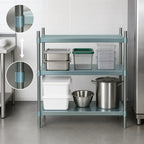 Thumbnail image #3 for BK Resources VSU3-6724 Dry Storage Shelving Unit, 67"W x 24"D x 38"H, 2 Adjustable Shelves, Galvanized
