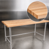 Thumbnail image #3 for John Boos 84 Inch x 30 Inch Northern Hard Rock Maple Wood Top Work Table with Stainless Steel Legs