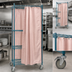 Thumbnail image #3 for Quantum Mobile Privacy Wire Shelving Storage Cart with Curtains, 36 x 18 x 80 Inches, 3 Shelves