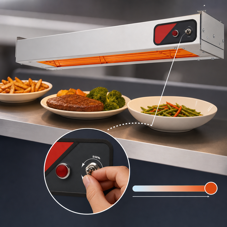 Product image #3 for Nemco 24-Inch Single Infinite-Control Strip Heat Lamp with Cord and Plug