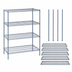 Thumbnail image #3 for Quantum 72W x 36D x 63H Wire Shelving Starter Unit, 5 Shelves, Gray Epoxy Antimicrobial Finish