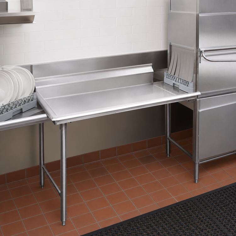 Product image #3 for Eagle Group Straight Clean Dishtable, Left-to-Right Operation, 36 x 30 Inch, 16-Gauge 304 Stainless Steel Top