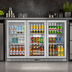 Thumbnail image #3 for KoolMore Three-Section Back Bar Refrigerator with 3 Glass Swing Doors, 11.3 Cu. Ft., Stainless Steel