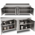 Thumbnail image #3 for Stainless Steel Enclosed Work Table with Cabinet Base, Hinged Doors, and 5-Inch Backsplash, 96 x 24 Inches