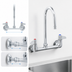 Thumbnail image #3 for 8-Inch Wall Mount Mixing Faucet with Swivel Gooseneck
