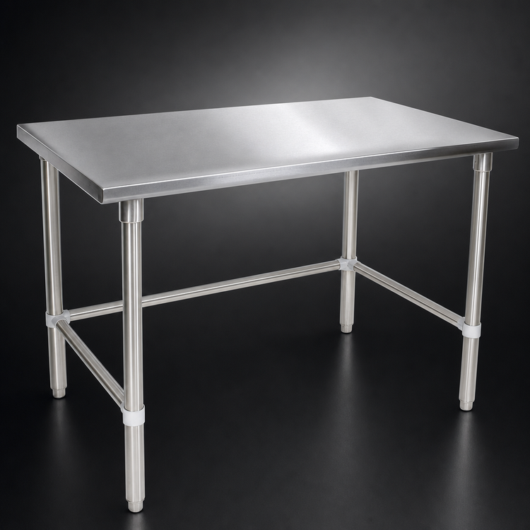 Product image #3 for John Boos Stallion 48 Inch x 30 Inch Stainless Steel Flat Top Work Table with Safety Edge