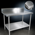 Thumbnail image #3 for John Boos Stallion 48 x 36-Inch 14-Gauge Stainless Steel Work Table with 5-Inch Backsplash and Undershelf
