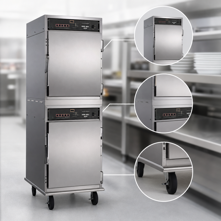Product image #3 for Henny Penny HHC-902 Stacked Heated Holding Cabinet, 2-Compartment, Electro-Mechanical Controls