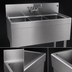 Thumbnail image #3 for Glastender Three Compartment Stainless Steel Underbar Sink Unit, 36 Inch W x 19 Inch D, With Splash-Mount Faucet