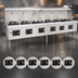 Thumbnail image #3 for York 6-Chamber Gas Wok Range with Water-Cooled Top and Chinese Swing Faucets