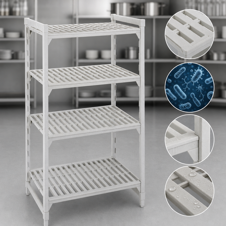 Product image #4 for Cambro Camshelving Premium 4-Tier Vented Stationary Starter Shelving Unit, 24 x 30 x 64 Inches