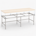 Thumbnail image #3 for John Boos Stainless Steel Baker's Table Frame for 120 x 36 Inch Top with Bin Stops and Guides