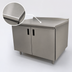 Thumbnail image #3 for Advance Tabco 108 x 36 Inch Enclosed Work Table with Cabinet Base, Hinged Doors, and 14 Gauge 304 Stainless Steel Top