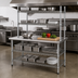 Thumbnail image #3 for AdjusTable Heavy-Duty Two-Tier Stainless Steel Work Surface System with Double Overshelves, 36 x 24 Inches