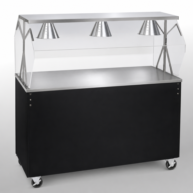 Product image #3 for Vollrath 2-Series Affordable Portable 60-Inch Cafeteria Utility Station with Storage Doors and Breath Guard