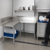 Thumbnail image #3 for Advance Tabco Korner Clean L-Shaped Left-Hand Dish Table, 95-Inch, 16-Gauge 304 Stainless Steel