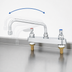 Thumbnail image #3 for T&S Brass B-1123-XS-F12 8-Inch Center Deck-Mount Workboard Faucet with 12-Inch Swing Spout and 1.2 GPM Aerator
