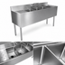 Thumbnail image #3 for CHOICE by Glastender Four-Compartment Stainless Steel Underbar Sink Unit with Deck-Mounted Faucet, 48 Inch W x 24 Inch D