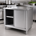 Thumbnail image #3 for 36-Inch x 30-Inch Stainless Steel Enclosed Work Table with Sliding Doors and Shelf
