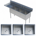 Thumbnail image #3 for Sapphire Manufacturing 3-Compartment Commercial Sink with Left Drainboard, 47-1/2-Inch W x 19-1/2-Inch D